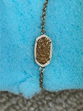 Gold Druzy Oval Chain Bracelet - Women's Sparkle Bracelet